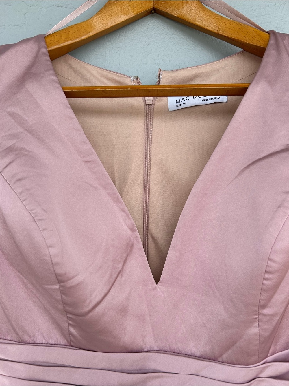 Mac Duggar Blush Pink Long Sleeve Fit-and-Flare Dress - Picture 5 of 9